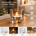 Minimalist Glass Candle Holder – Elegant Home Décor